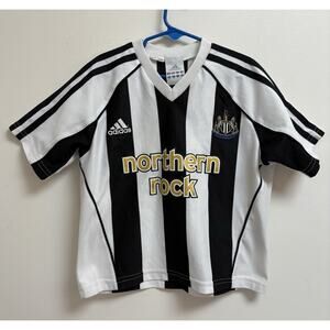 Adidas Newcastle United Kids Soccer Jersey Boys Large Black White Northern Rock